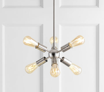 Jobs 17.5" Sputnik Metal LED Chandelier - JONATHAN Y